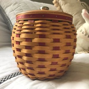 Longaberger Strawberry Basket w/ Canister